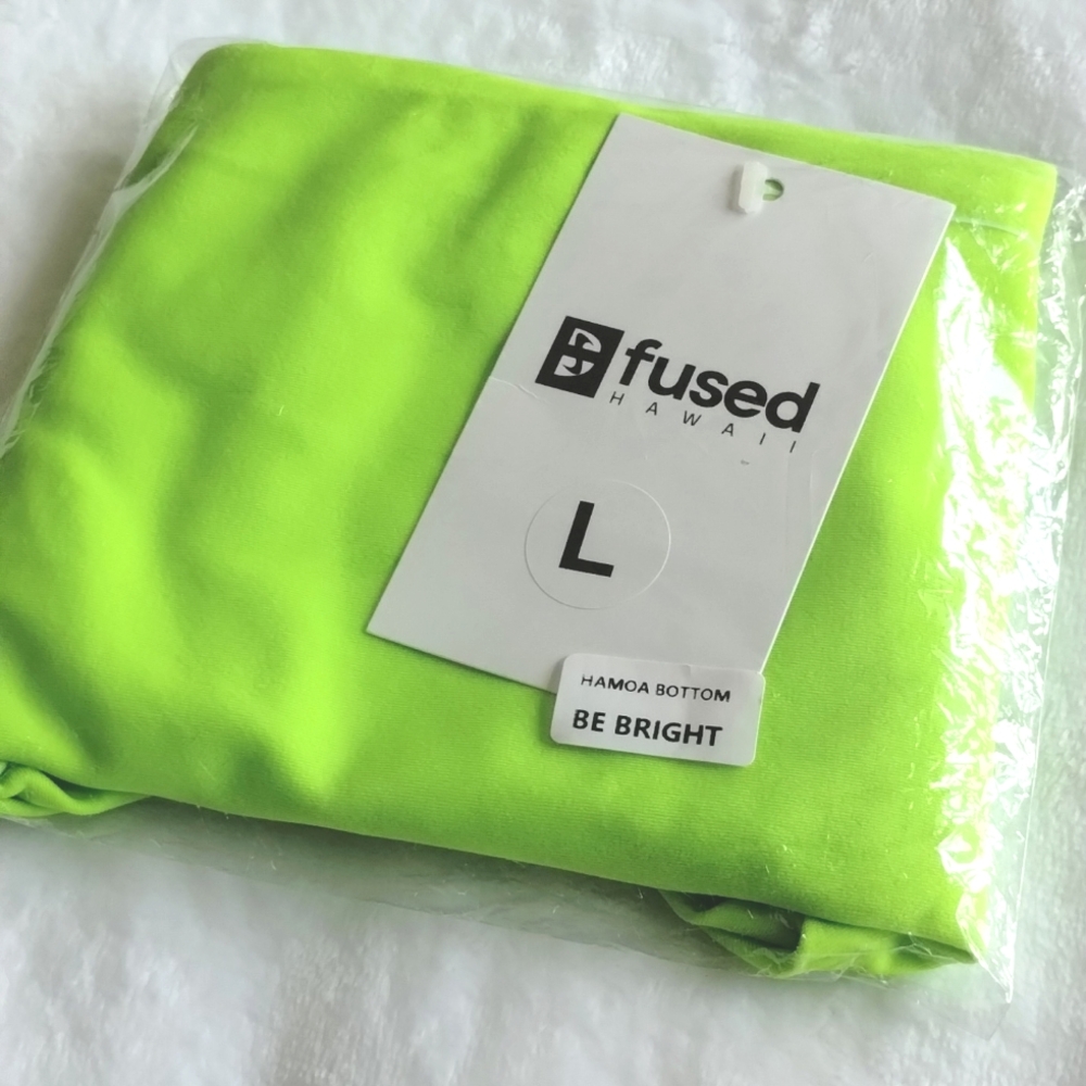 Fused Hawaii π Be Bright Hamoa Neon Green Bikini Bottom - Picture 7 of 7